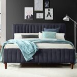 Dark gray bed design