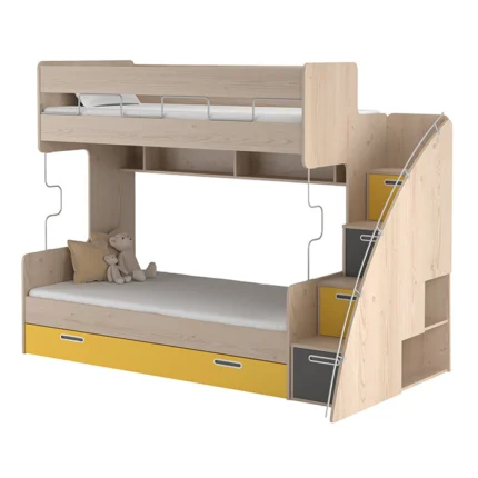 Wilson Bunk Bed (Yellow & Grey)