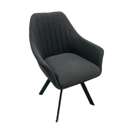 Dining Chair Deco in Grey Leatherette - Zeef Furniture design PK